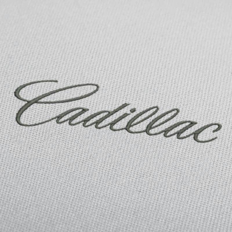 Cadillac lettering Embroidery Design