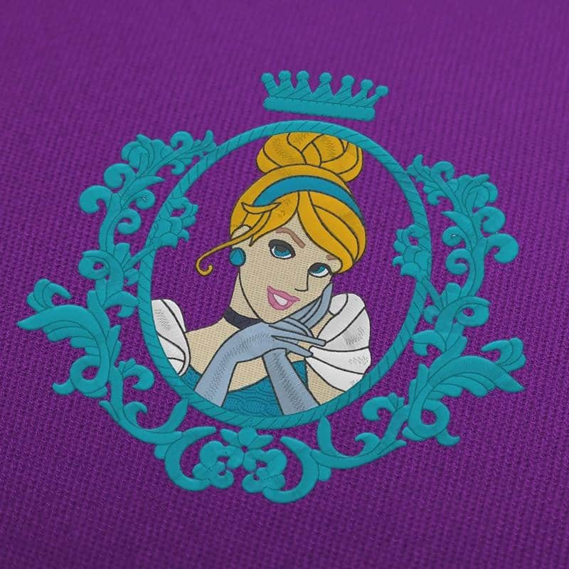 Cinderella Disney Princess ornament Embroidery Design