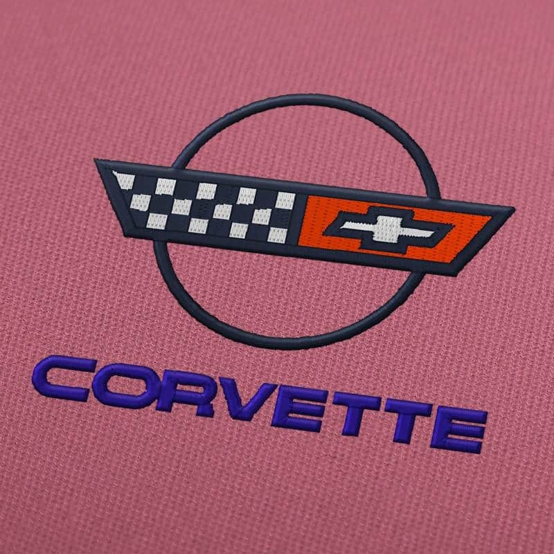 Chevrolet Corvette logo Embroidery Design