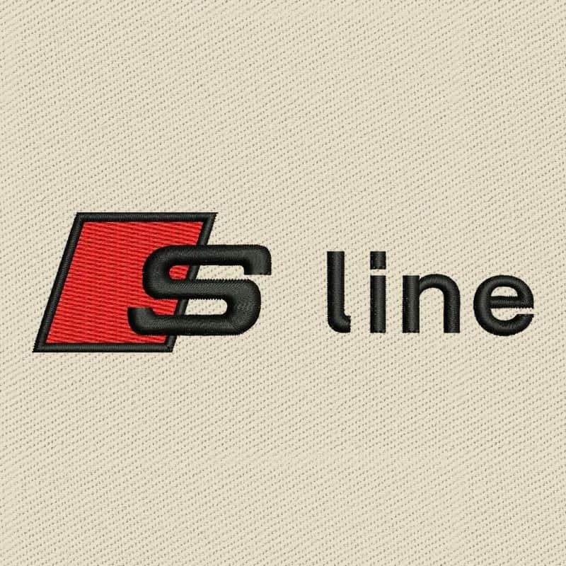 Audi S Line Logo Stickdatei