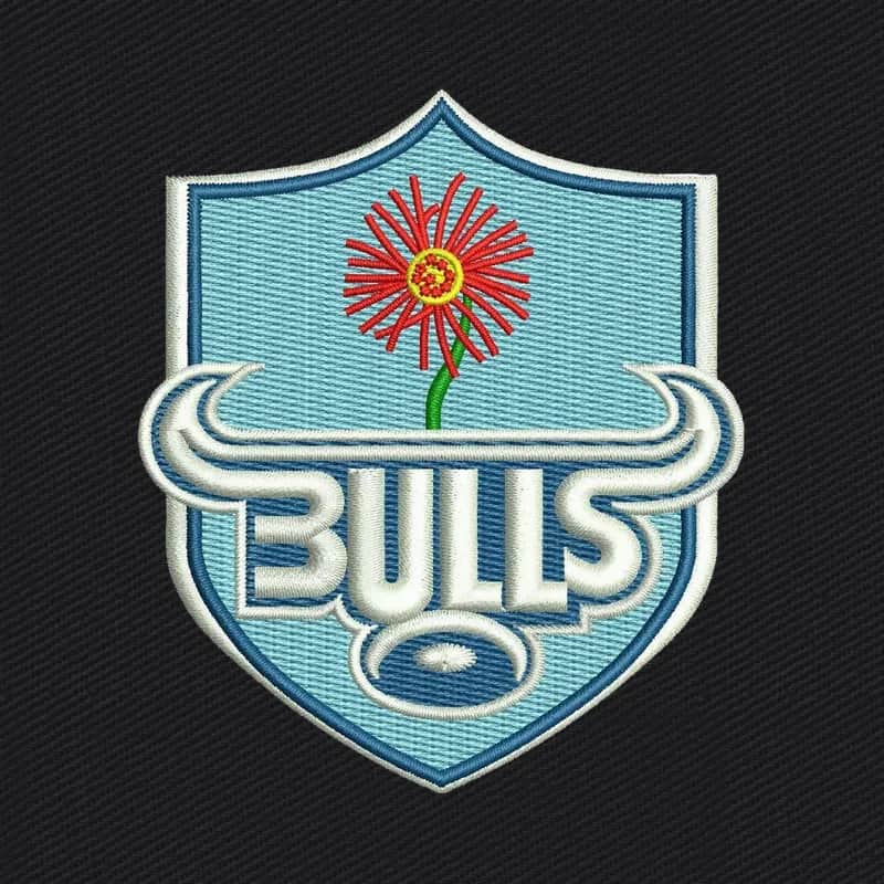 Bulls Rugby Union Team Logo Embroidery Design