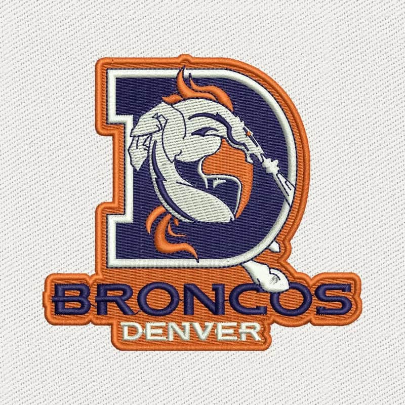 Denver Broncos Football League Logo 3 Stickdatei