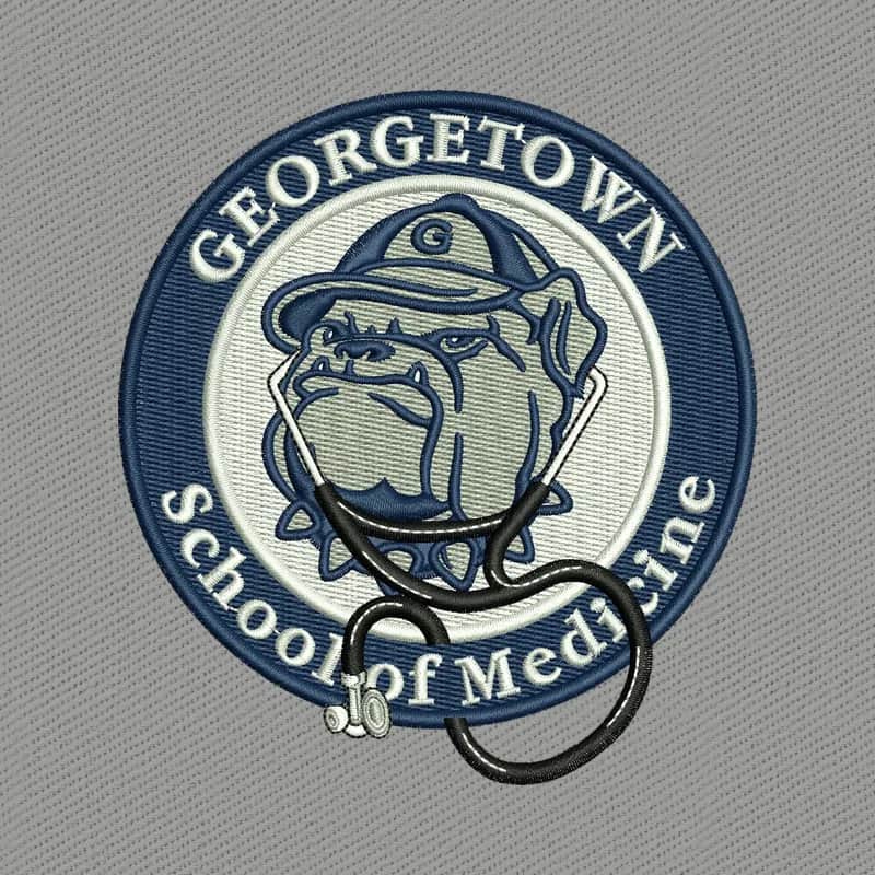 Georgetown University School of Medicine Logo Embroidery Design