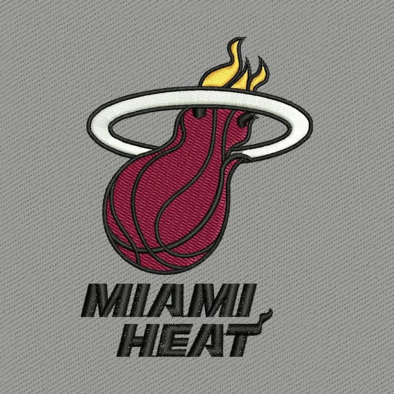 Miami Heat Logo Embroidery Design