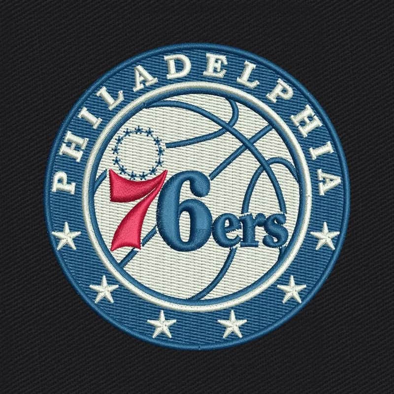 Philadelphia 76ers Logo Embroidery Design