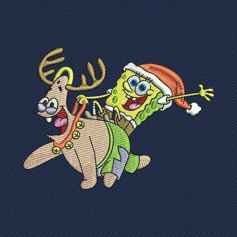 Spongebob Christmas with Patrick Stickdatei
