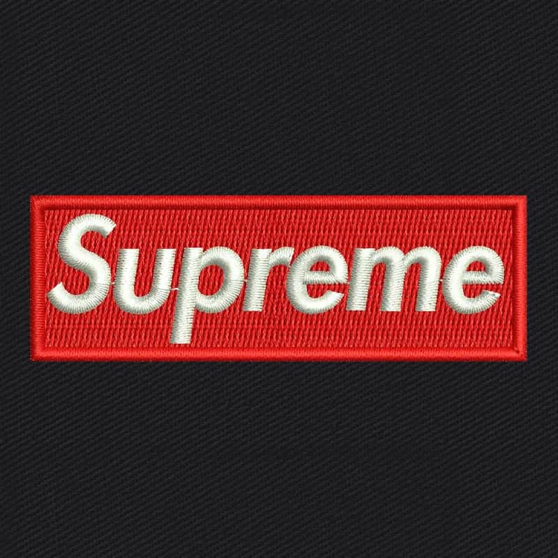 Supreme Logo Embroidery Design