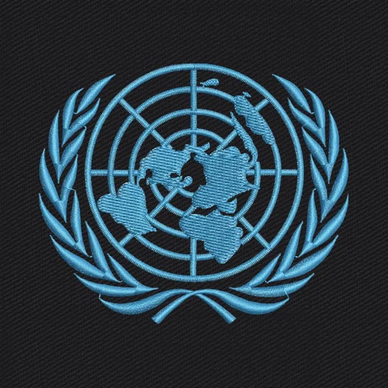 United Nations logo Embroidery Design
