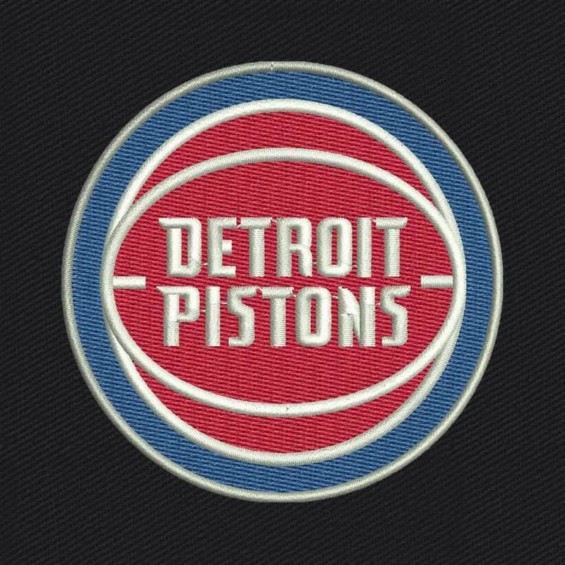 Detroit Pistons Basketball Team Logo Embroidery Design