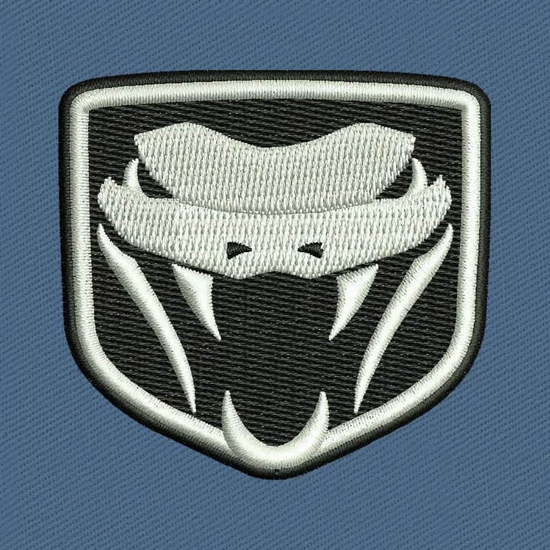 Dodge Viper Logo Embroidery Design