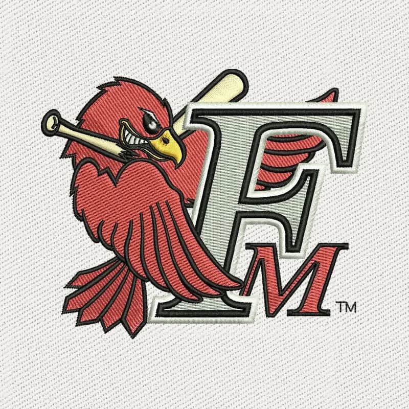 Fargo Moorhead RedHawks Logo Embroidery Design