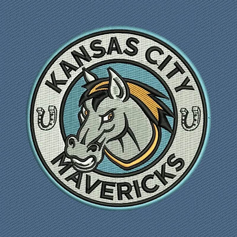 Kansas City Mavericks Logo Embroidery Design