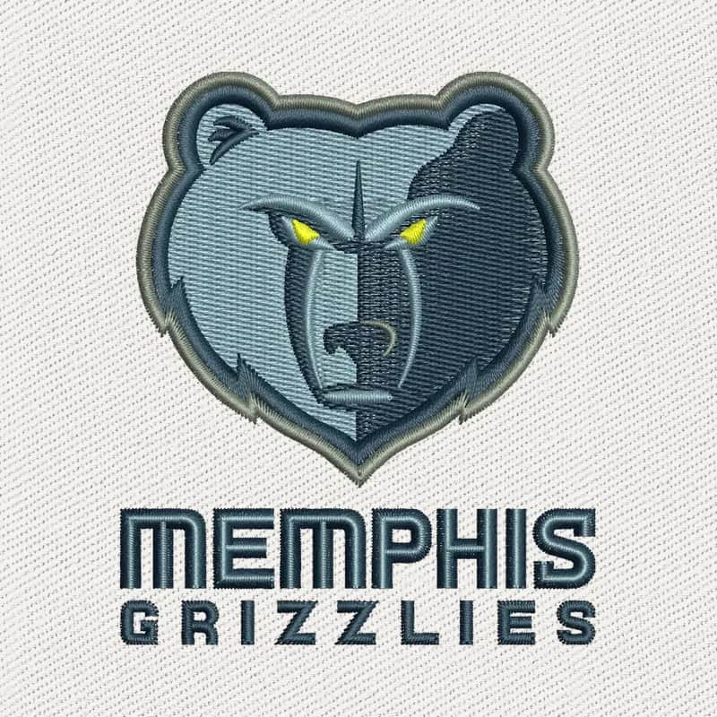 Memphis Grizzlies Logo Embroidery Design