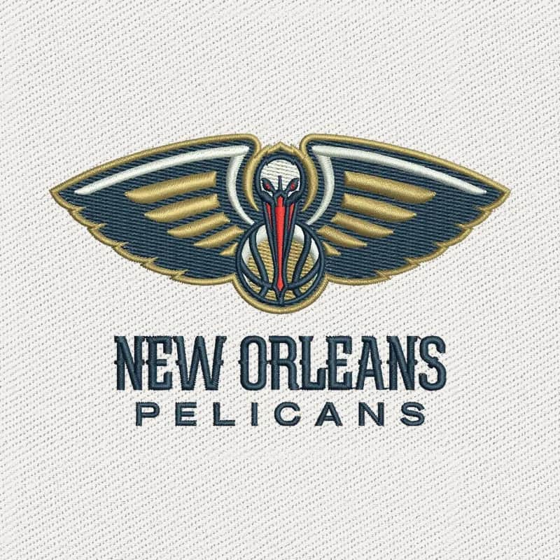 New Orleans Pelicans Basketball Team Logo 2 Embroidery Design