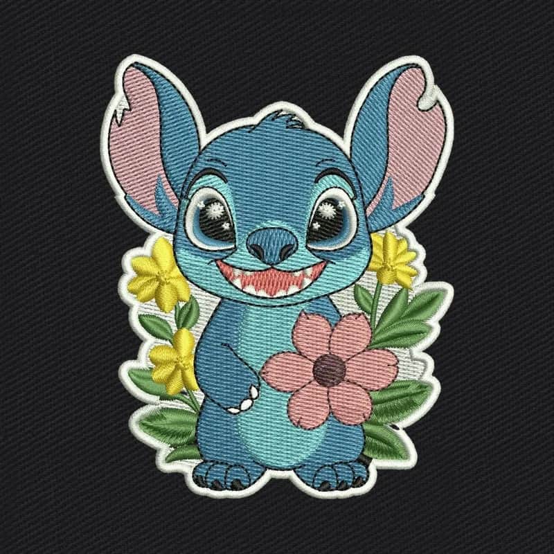 Stitch con fiori