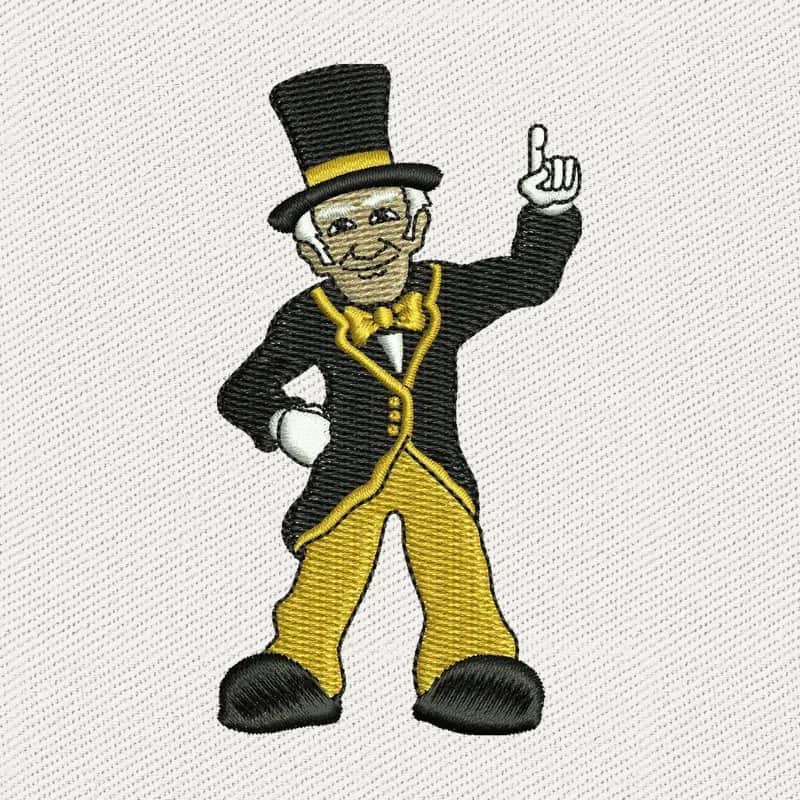 Wake Forest Demon Deacons Mascot Logo Embroidery Design