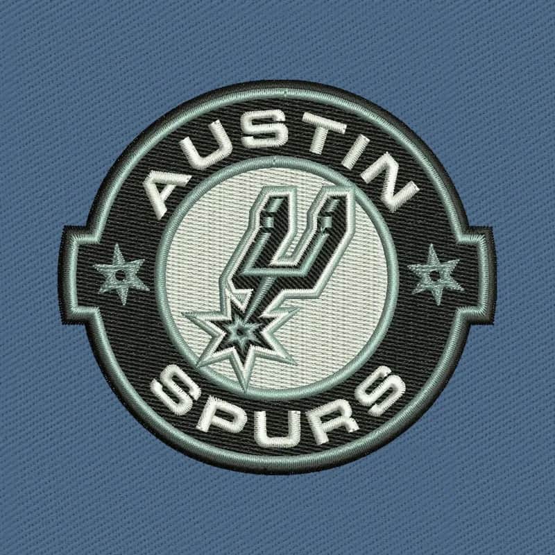 Austin Spurs Logo Embroidery Design