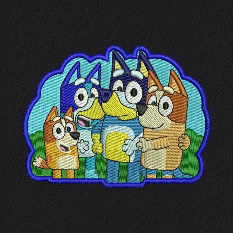 Bandit Family Embroidery Design