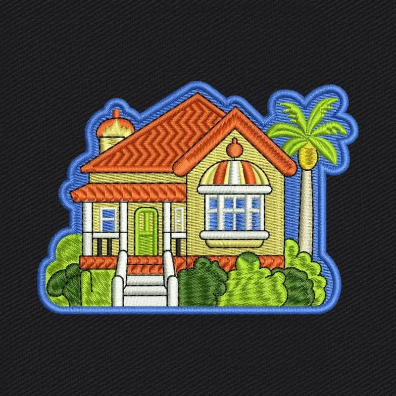 Bluey Cartoon House 1 Embroidery Design