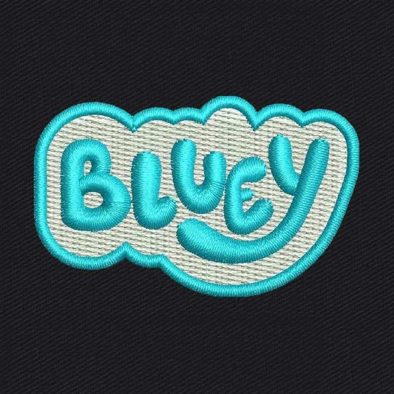 Bluey Logo Embroidery Design