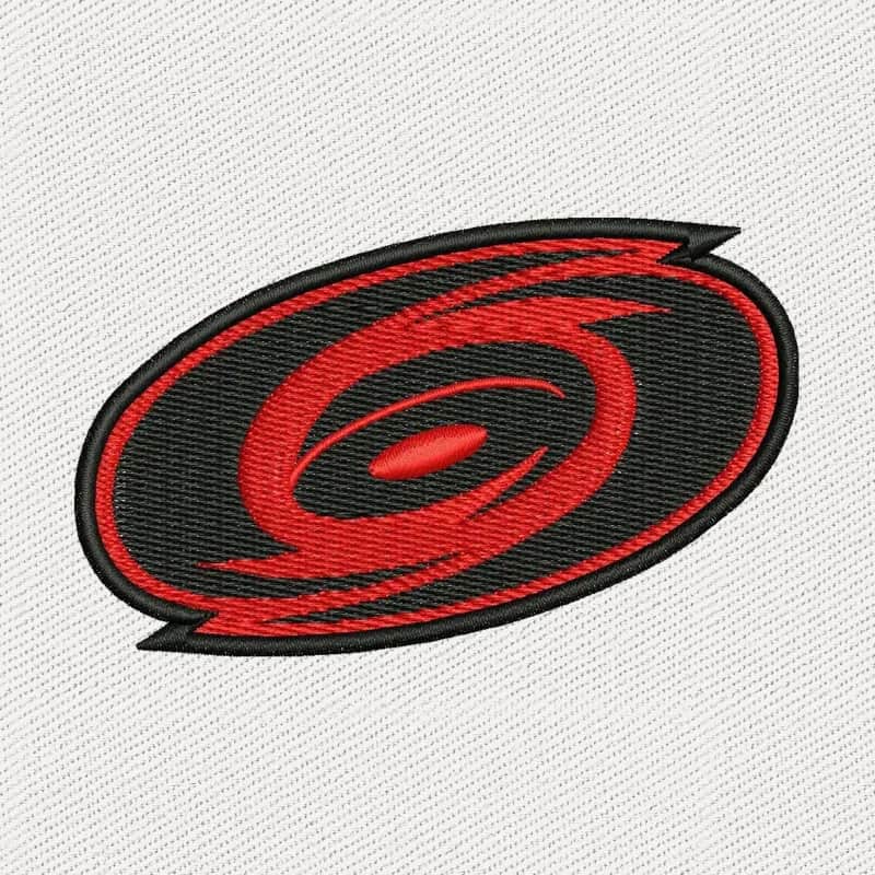 Carolina Hurricanes rotes Wirbellogo Stickdatei