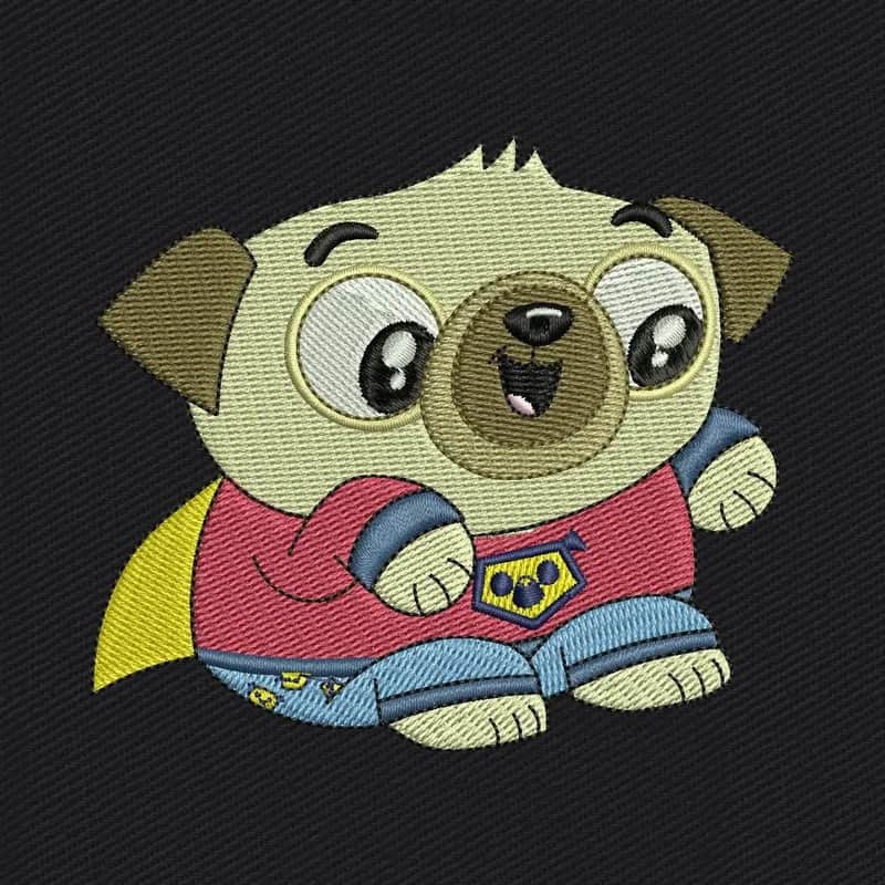 Chip and Potato Character Spud Embroidery Design