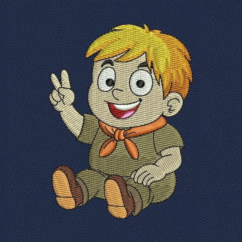 Cute Happy Baby Stickdatei