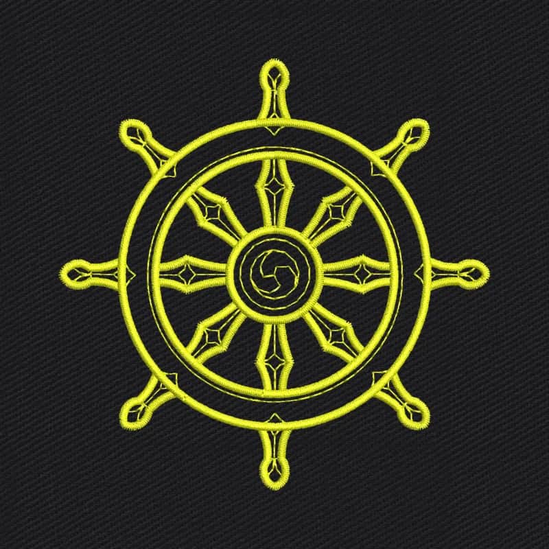 Dharmachakra Dharma Wheel 2 Embroidery Design