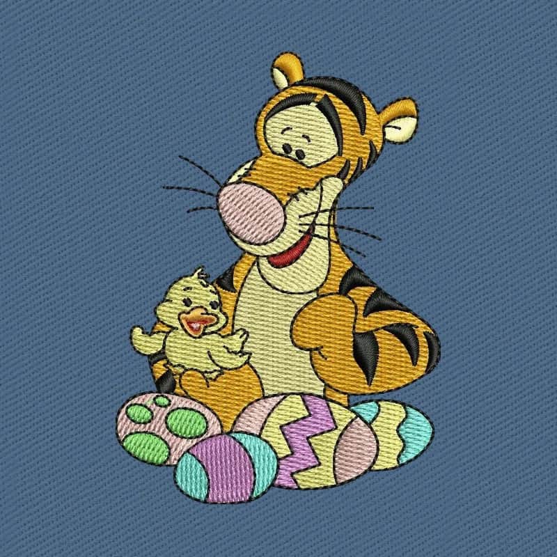 Disney Easter Tigger Embroidery Design