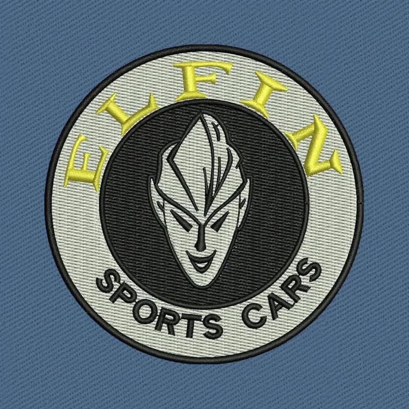 Elfin Sports Cars Logo Embroidery Design