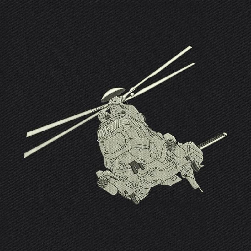 Eurocopter EC725 Caracal Helicopter Embroidery Design