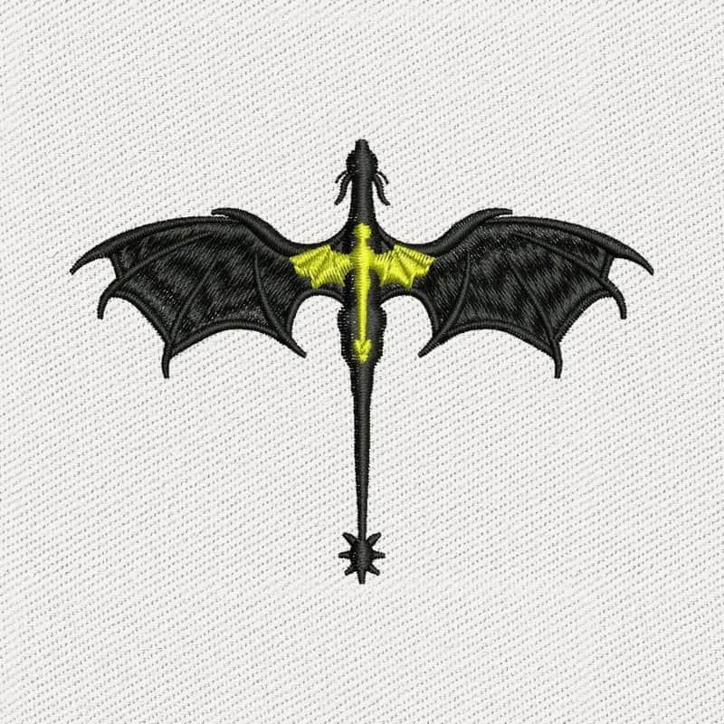 Forth Wing Dragon Embroidery Design