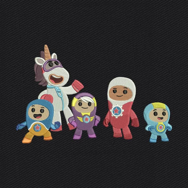Disegno da ricamo personaggi di Go Jetters