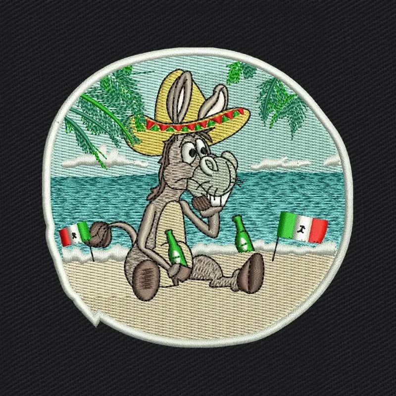 Happy Donkey Cartoon Stickdatei