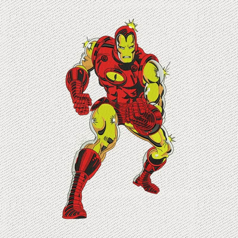 Diseño de bordado de Iron Man