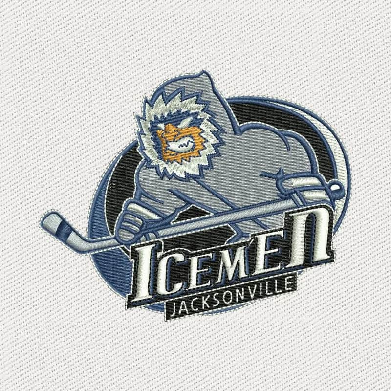 Jacksonville IceMen Logo Embroidery Design