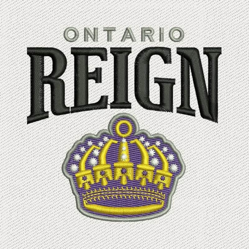 Los Angeles Kings Ontario Reign Rogo Embroidery Design