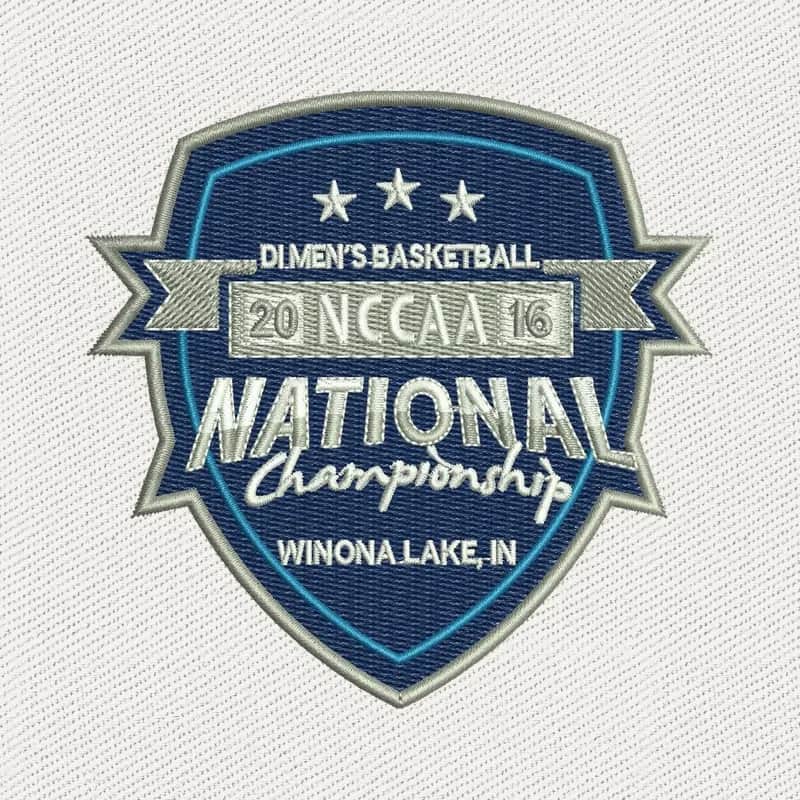 NCCAA 2016 National Championship Logo Embroidery Design
