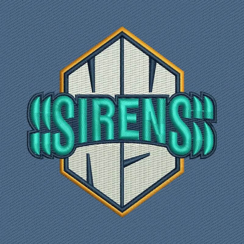 New York Sirens Logo Embroidery Design