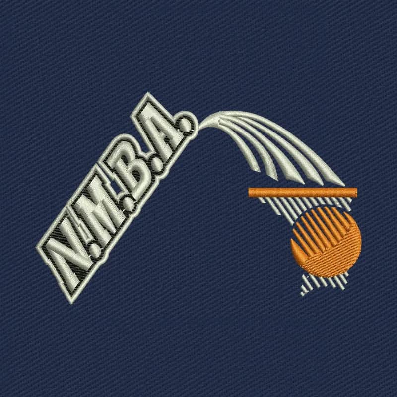 NMBA Basketballkorb-und-Ball Logo Stickdatei