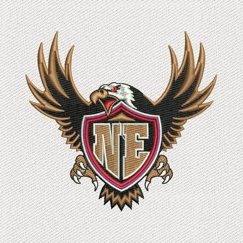 Northern Eagles Rugby League Flügelwappen Stickdatei