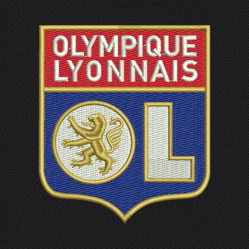 Olympique Lyon Football Club Logo Embroidery Design