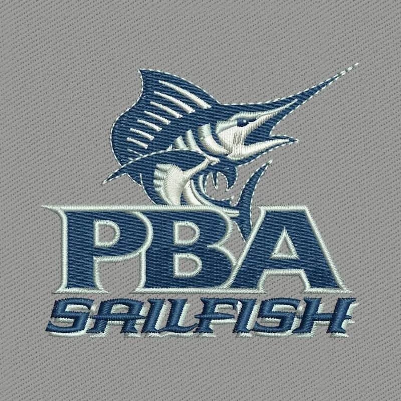 Palm Beach Atlantic PBA Segelfisch-Logo Stickdatei