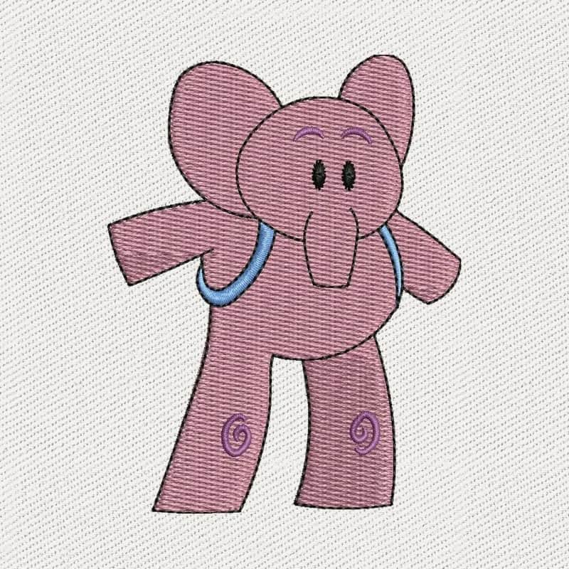 Pocoyo Elly Pato Embroidery Design