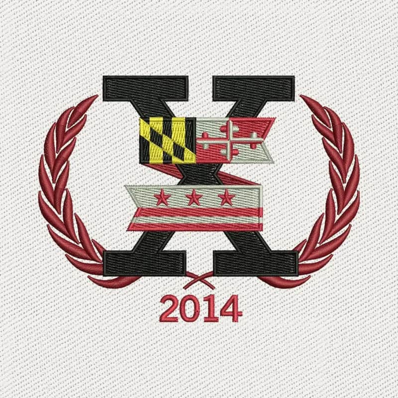 Potomac Exiles Rugby Logo Embroidery Design