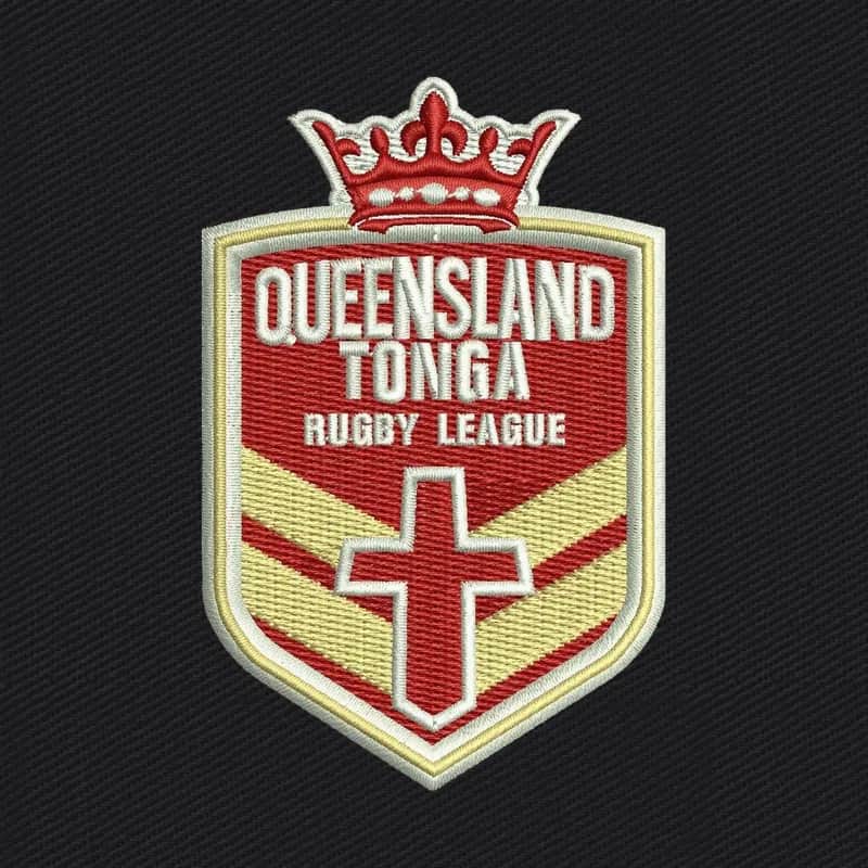 Queensland Tonga Rugby League Logo Embroidery Design