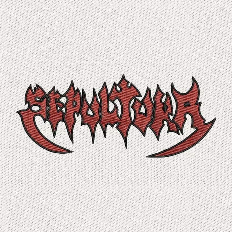 Sepultura Logo Stickdatei