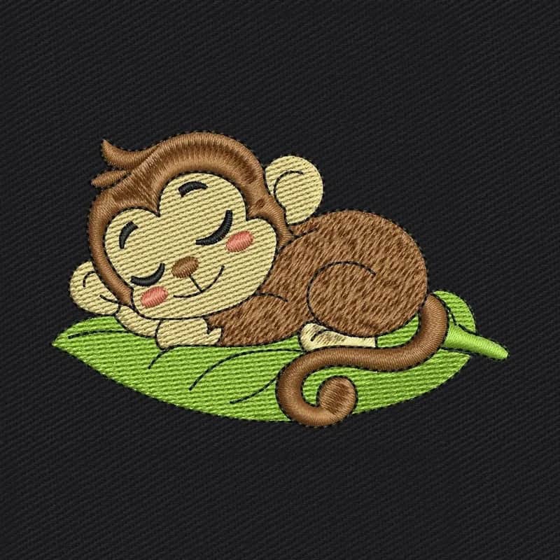 Sleeping Baby Monkey Stickdatei