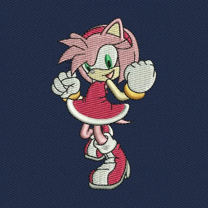 Sonic Amy Rose Embroidery Design