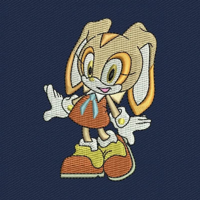 Sonic Cream the Rabbit Embroidery Design
